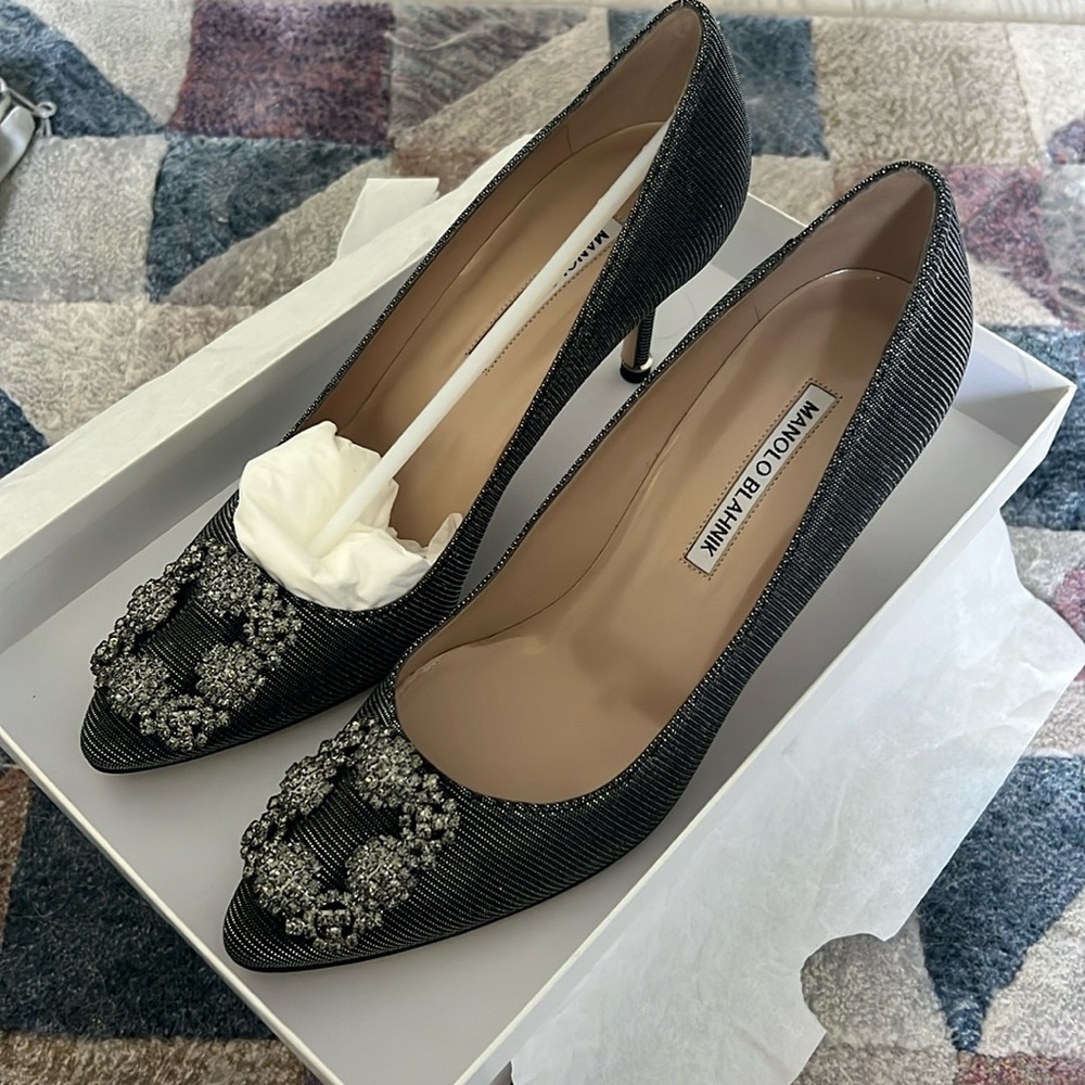 Manolo Blahnik Hangisi 70mm heel, size 39